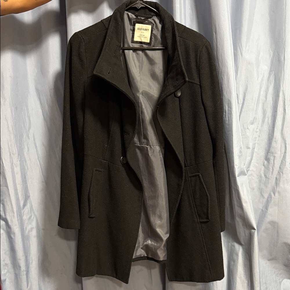Old Navy Women's Elegant Black Trench Coat